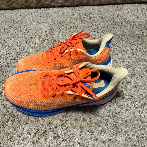 Hoka One One Bondi 9.5 Mens Running Shoes Orange/Blue Size 10.5 Lightweight - Picture 15 of 15